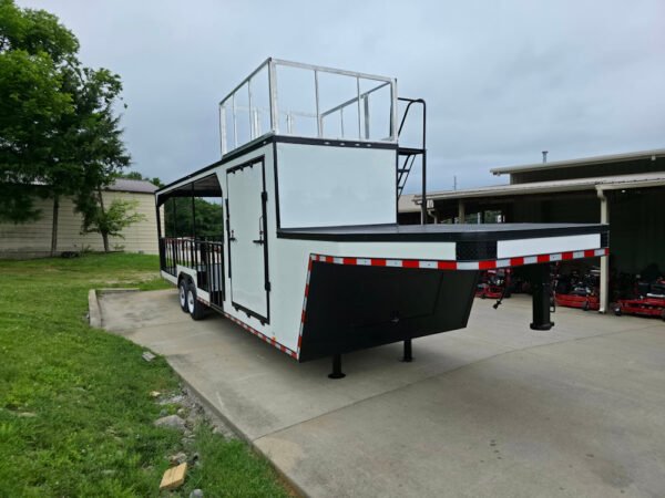 8.5" X 38" White Custom  and Equipment Trailer - Image 10