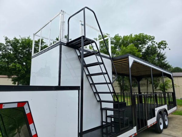 8.5" X 38" White Custom  and Equipment Trailer - Image 14