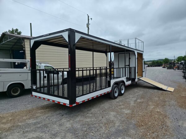 8.5" X 38" White Custom  and Equipment Trailer - Image 24