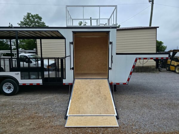 8.5" X 38" White Custom  and Equipment Trailer - Image 26