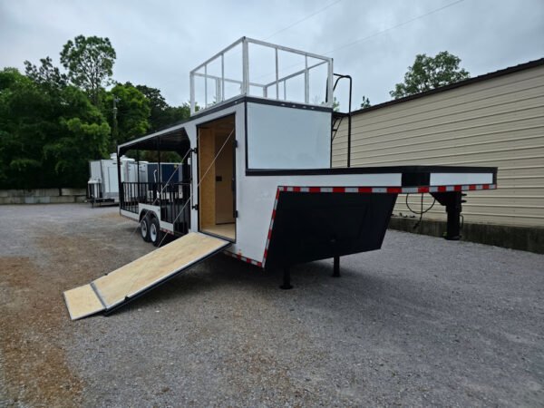 8.5" X 38" White Custom  and Equipment Trailer - Image 27