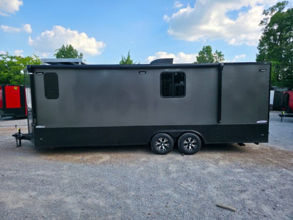 8.5' X 24' Charcoal Grey Mobile Command and Office Trailer - Image 4