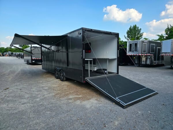 8.5' X 24' Charcoal Grey Mobile Command and Office Trailer - Image 25