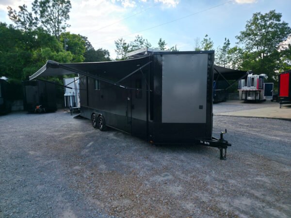 8.5' X 24' Charcoal Grey Mobile Command and Office Trailer - Image 29