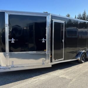 2024 Sno Pro 7.5x22 Aluminum 4-Place Drive In/Out w/Extra Height, Mats & Guides, Canopy