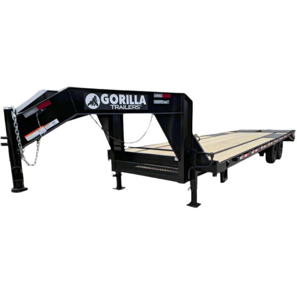 8.5x30 Gooseneck Deckover Dovetail Trailer (2) 10K Axles King Kong Ramps 20K GVWR