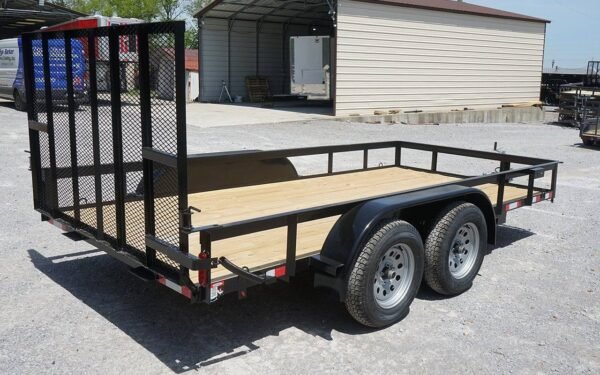 Utility Trailer 6.4' x 14' Spring Assist A-Frame Tall Gate Double Axle 7K GVWR - Image 6