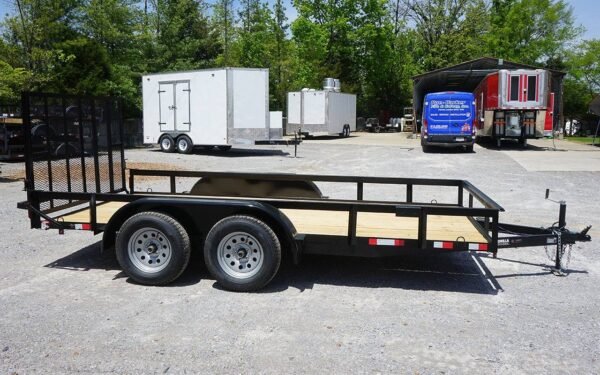 Utility Trailer 6.4' x 14' Spring Assist A-Frame Tall Gate Double Axle 7K GVWR - Image 7
