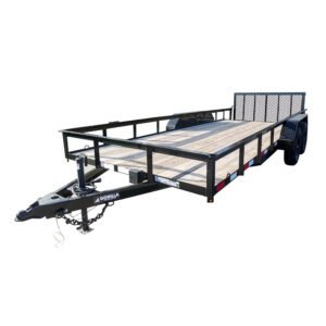 7x18 Dovetail Utility Trailer with gate (2) 3,500lb Axles 7K GVWR