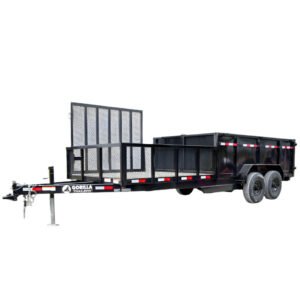 7x20 Hybrid Dump Utility Trailer with 3ft Sides Equipment (2) 7K Axles