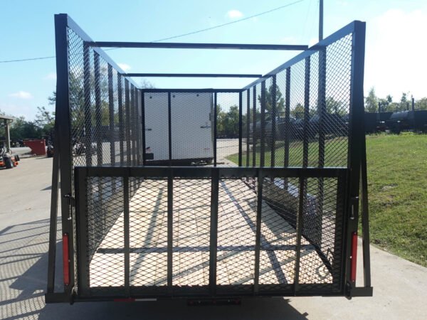 6.4x16 Dovetail Utility Trailer 6ft Mesh Sides (2) 3,500lb Axles - Image 5