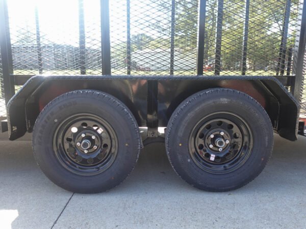 6.4x16 Dovetail Utility Trailer 6ft Mesh Sides (2) 3,500lb Axles - Image 13