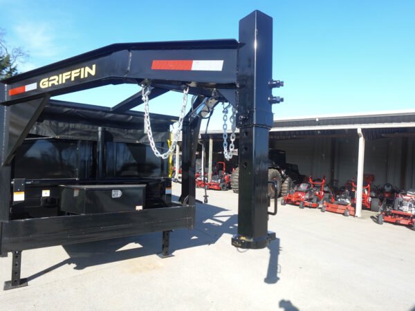 7x16 Gooseneck Telescopic I-Beam Dump Trailer 4ft Sides (2) 7K Axles - Image 4
