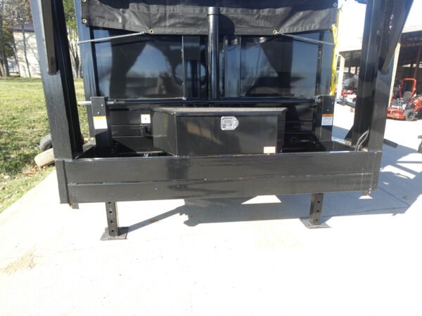 7x16 Gooseneck Telescopic I-Beam Dump Trailer 4ft Sides (2) 7K Axles - Image 7
