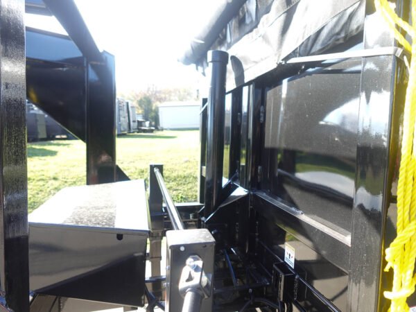 7x16 Gooseneck Telescopic I-Beam Dump Trailer 4ft Sides (2) 7K Axles - Image 10