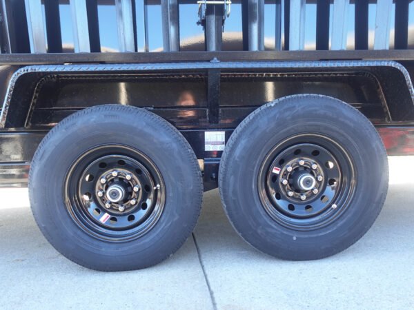 7x16 Gooseneck Telescopic I-Beam Dump Trailer 4ft Sides (2) 7K Axles - Image 14