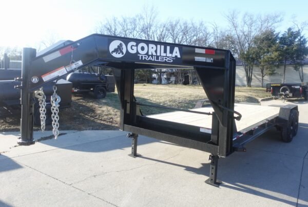 7X22 Gooseneck Equipment Trailer with (2) 7K Axles & Mini King Kong Ramps - Image 2