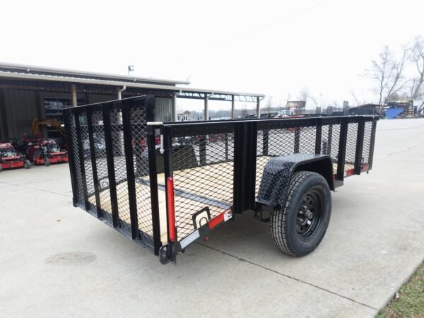 5x10 Dovetail Utility Trailer 2ft Mesh 3500lb Axle - Image 8