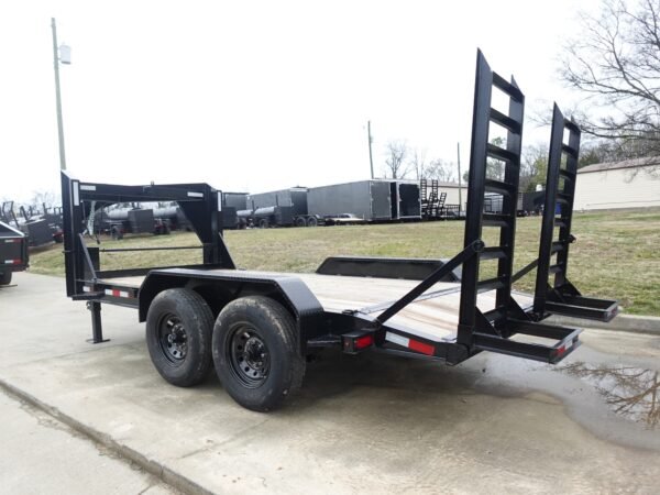 7x14 Gooseneck Equipment Trailer (2) 7K Axles with Stand-Up Ramps 14k Gvwr - Image 4