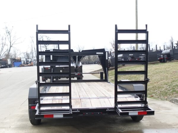 7x14 Gooseneck Equipment Trailer (2) 7K Axles with Stand-Up Ramps 14k Gvwr - Image 5