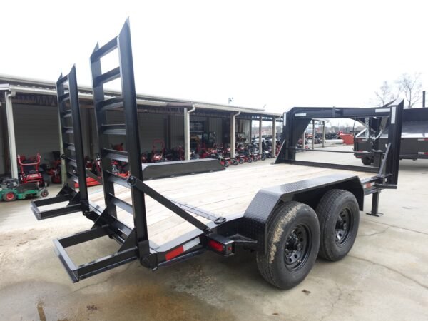 7x14 Gooseneck Equipment Trailer (2) 7K Axles with Stand-Up Ramps 14k Gvwr - Image 6