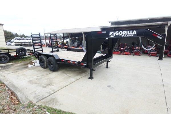 7x14 Gooseneck Equipment Trailer (2) 7K Axles with Stand-Up Ramps 14k Gvwr - Image 8