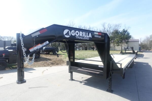 8.5x30 Gooseneck Deckover Dovetail Trailer (2) 10K Axles King Kong Ramps 20K GVWR - Image 4