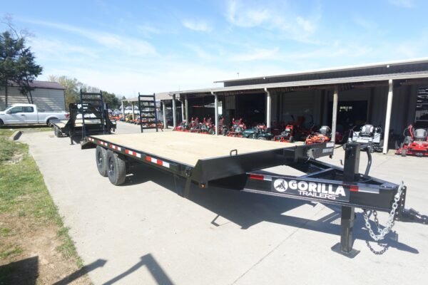 8.5x20 I-Beam Deckover Trailer (2) 7K Axles Stand-Up Ramps