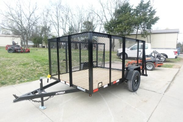 6.4x10 Utility Trailer with 4ft Mesh Sides 3500lb Axle Dovetail - Image 3