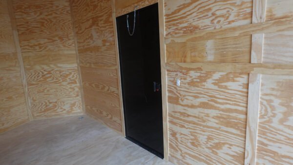 7x20 V Nose Charcoal With Black Out Trim Enclosed Trailer (2) 3500 LB Axles 9 Ft Interior height Barn Doors - Image 17