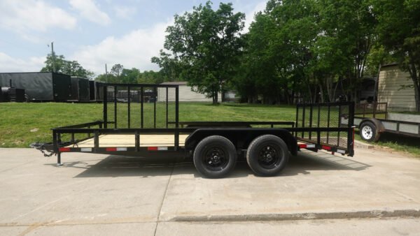 7x16 Dovetail Utility Trailer with Side Gate (2) 3500lb Axle 7k GVWR - Image 3