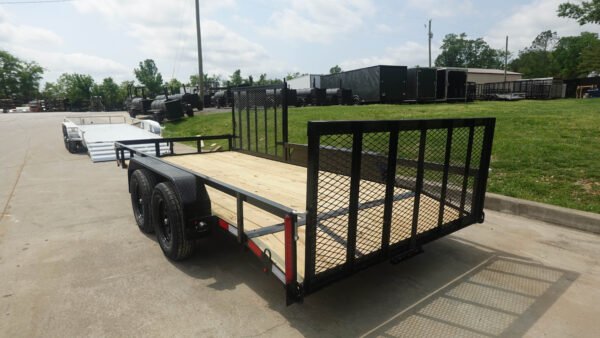 7x16 Dovetail Utility Trailer with Side Gate (2) 3500lb Axle 7k GVWR - Image 4
