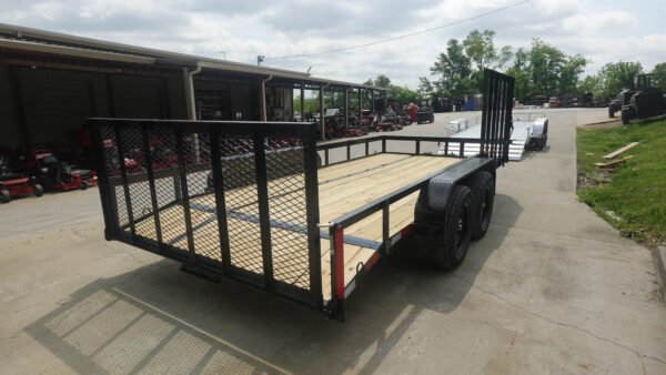 7x16 Dovetail Utility Trailer with Side Gate (2) 3500lb Axle 7k GVWR - Image 6