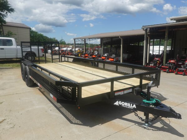 7x20 Heavy Duty Dovetail Utility Trailer Side Baskets (2) 5,200lb Axles Brakes
