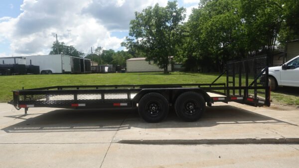 7x20 Heavy Duty Dovetail Utility Trailer Side Baskets (2) 5,200lb Axles Brakes - Image 9