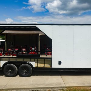 8.5' x 24' White Hybrid Trailer