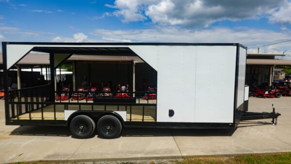 8.5' x 24' White Hybrid Trailer