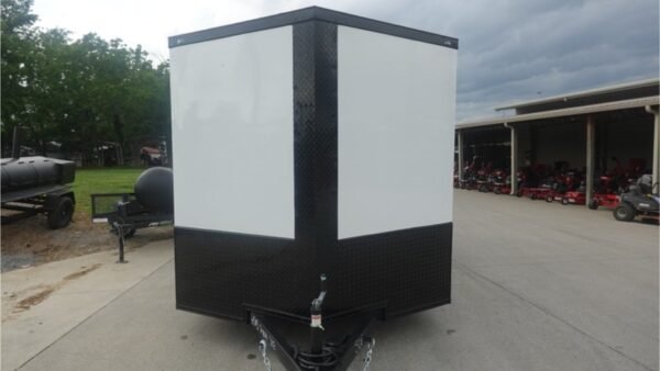7x16 Enclosed Trailer Black V-Nose Blackout Pkg Tandem Axle Storage 6.4 Interior Height - Image 12