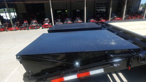 8.5x25 IBeam Deckover Dovetail Trailer (2) 10K Axles King Kong Ramps - Image 5