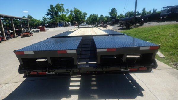 8.5x25 IBeam Deckover Dovetail Trailer (2) 10K Axles King Kong Ramps - Image 7