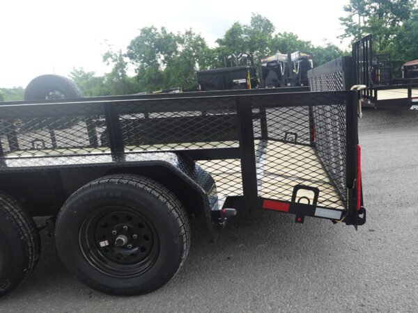 7' X 12' Dovetail Utility Trailer 2ft Mesh - Image 3