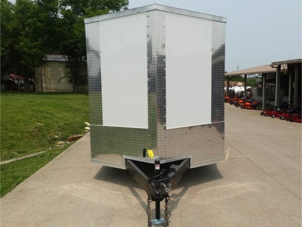 7x16 Tandem White V-Nose Hybrid Enclosed Trailer - Image 2
