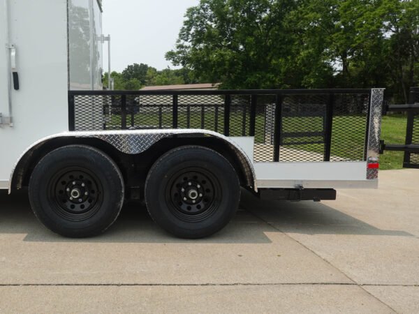 7x16 Tandem White V-Nose Hybrid Enclosed Trailer - Image 6