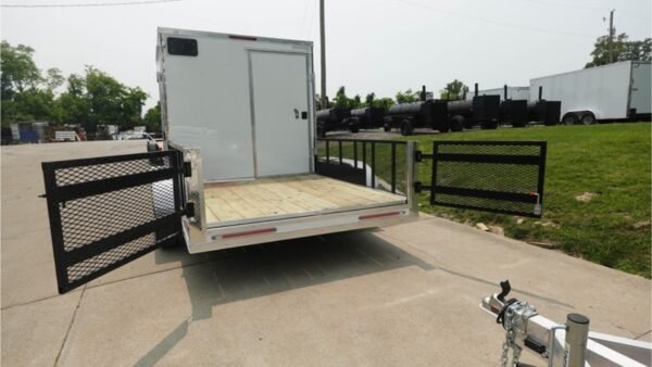 7x16 Tandem White V-Nose Hybrid Enclosed Trailer - Image 8
