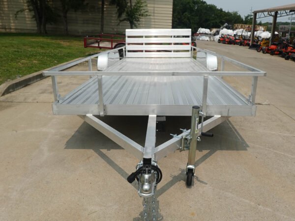 7' x 18' All Aluminum Utility Trailer Dual Axle Straight Deck - Image 2