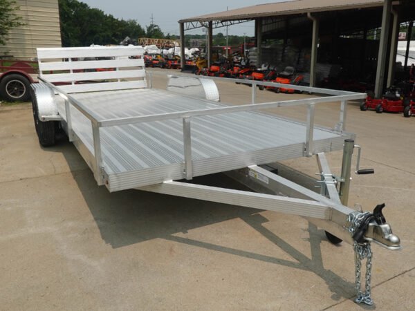 7' x 18' All Aluminum Utility Trailer Dual Axle Straight Deck - Image 3