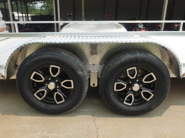 7' x 18' All Aluminum Utility Trailer Dual Axle Straight Deck - Image 11