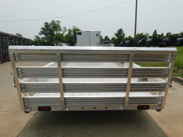 7' x 18' All Aluminum Utility Trailer Dual Axle Straight Deck - Image 8