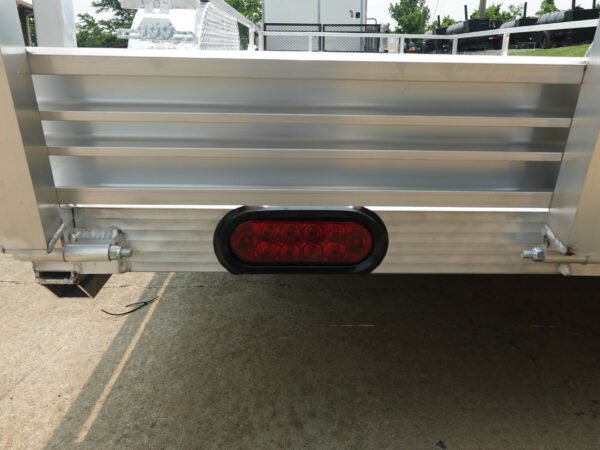 7' x 18' All Aluminum Utility Trailer Dual Axle Straight Deck - Image 9