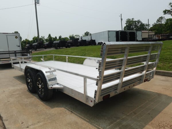 7' x 18' All Aluminum Utility Trailer Dual Axle Straight Deck - Image 10